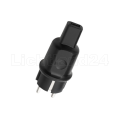 Vollgummi Illu Stecker - SCHWARZ - für Flachleitungen (mit Schutzkontakt) IP44
