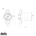 Einbau- / Durchsteckfassung E27 / 250V / Illumination / Modellbau - schwarz
