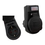 Robustes Steckdosenadapter / Zwischenstecker mit...