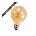 E27 RETRO SPIRAL LED Filament Globe G95 4W 2200K GOLD...