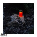 2er-Set LED Solar Grablicht Kerze rot mit...