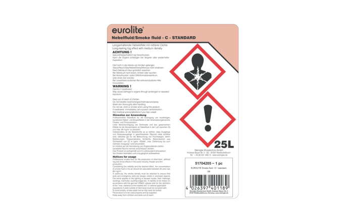 EUROLITE Smoke Fluid -C- Standard, 25l Nebelfluid