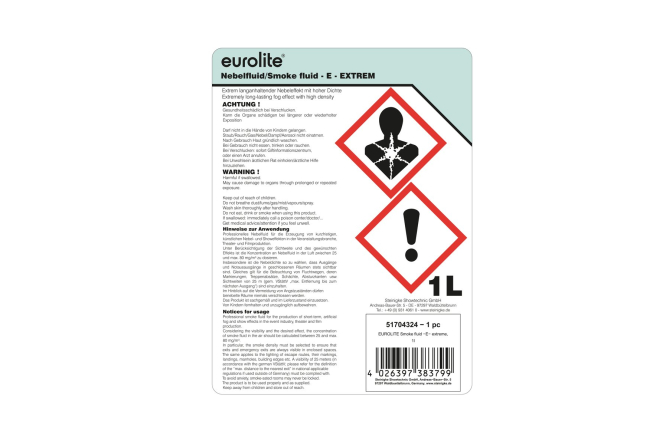 EUROLITE Smoke Fluid -E- Extrem, 1l Nebelfluid