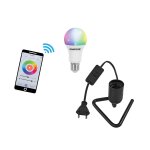 EUROLITE Set LED E27 RGB/WW/CW WiFi + Triangle Fassung...