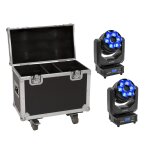 EUROLITE Set 2x LED TMH-H240 Beam/Wash/Flowereffekt + Case
