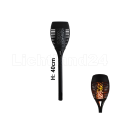 LED Solar Gartenfackel ORIENTAL Flammeneffekt, H. 40cm m. Erdspieß