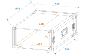 ROADINGER Rack Profi 4HE 45cm