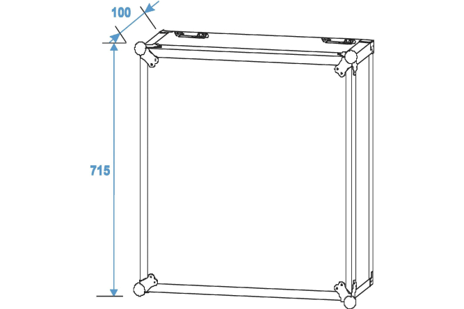 ROADINGER Rack Profi 15HE 45cm mit Rollen