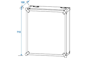 ROADINGER Rack Profi 15HE 45cm mit Rollen