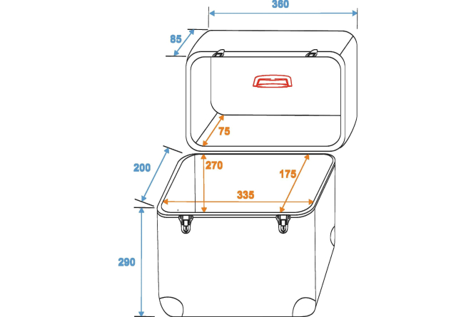 ROADINGER Platten-Case ALU Battle/Booking, abger.