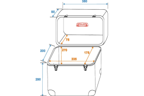 ROADINGER Platten-Case ALU Battle/Booking, abger.