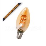E14 RETRO SPIRAL LED Filament Kerze C35 1W 2200K GOLD...