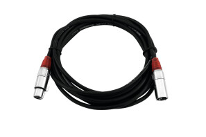 OMNITRONIC XLR Kabel 3pol 3m sw/rt