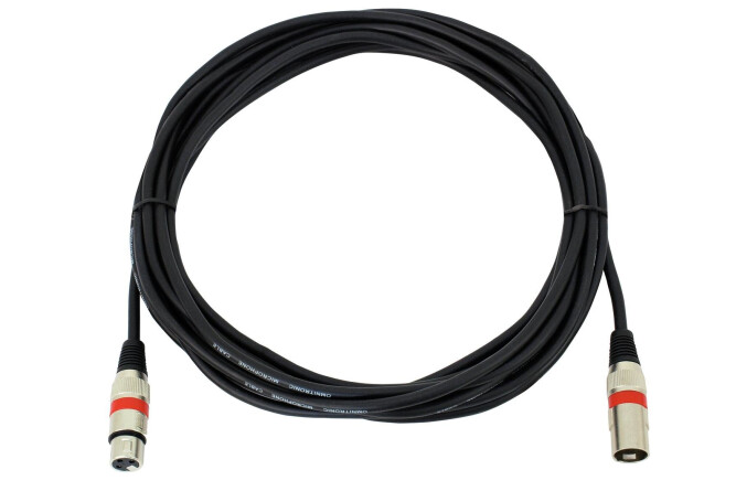 OMNITRONIC XLR Kabel 3pol 7,5m sw/rt