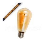E27 RETRO Filament LED Edison Lampe ST64 4W 2200K GOLD...