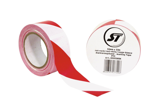 ACCESSORY Markierungsband PVC rot/weiß