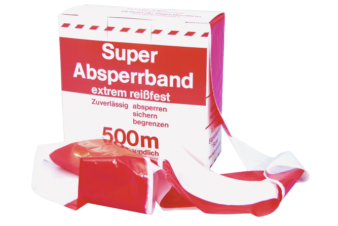 ACCESSORY Absperrband rot/weiß 500mx80mm