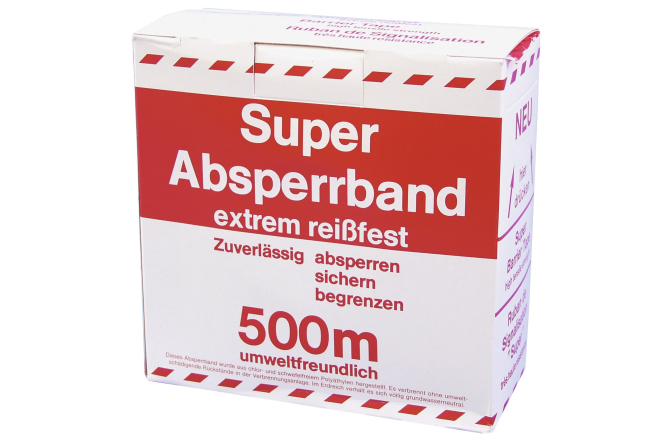 ACCESSORY Absperrband rot/weiß 500mx80mm