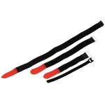 ACCESSORY Klett-Kabelbinder Schwarz/Rot 25 x 480 mm