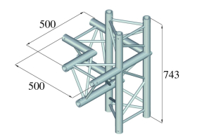 ALUTRUSS TRILOCK 6082AC-45 4-Weg-Stück \/ rechts