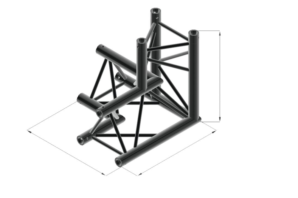 ALUTRUSS TRILOCK S-PAL-33 3-Weg-Ecke \/ rechts