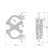 Swivel Coupler 48-51/50/500kg stage black