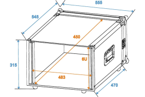 ROADINGER Rack Profi 6HE 45cm