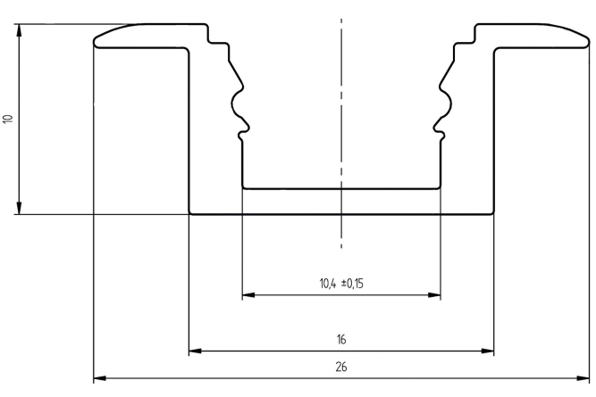 EUROLITE U-Profil MSA für LED Strip silber 2m