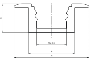 EUROLITE U-Profil MSA für LED Strip silber 2m