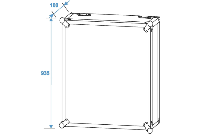 ROADINGER Rack Profi 20HE 45cm mit Rollen