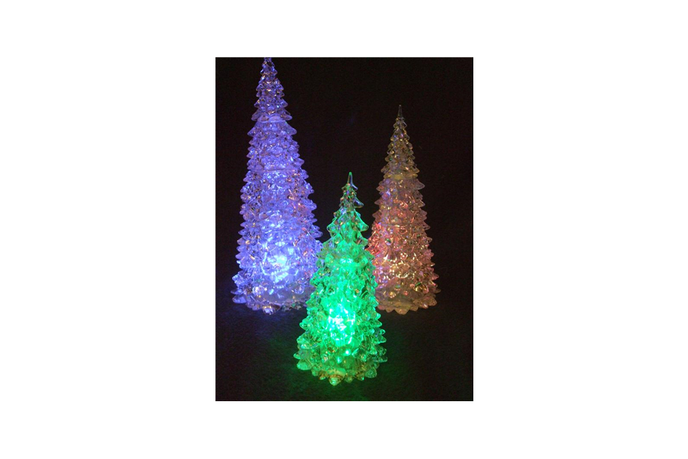Super Deko-TRIO mit 3 tollen LED Weihnachtsbäumen (RGB - Farbwechsel)