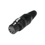 HICON XLR-Buchse 4-polig HI-X4CF-G Schwarz