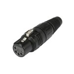 HICON XLR-Kabelbuchse 5-polig HI-X5CF-B Schwarz
