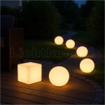 Großer weißer Solar Würfel 30x30cm IP67...