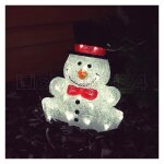 LED Schneemann 31 cm mit 30 warmweißen LEDs –...