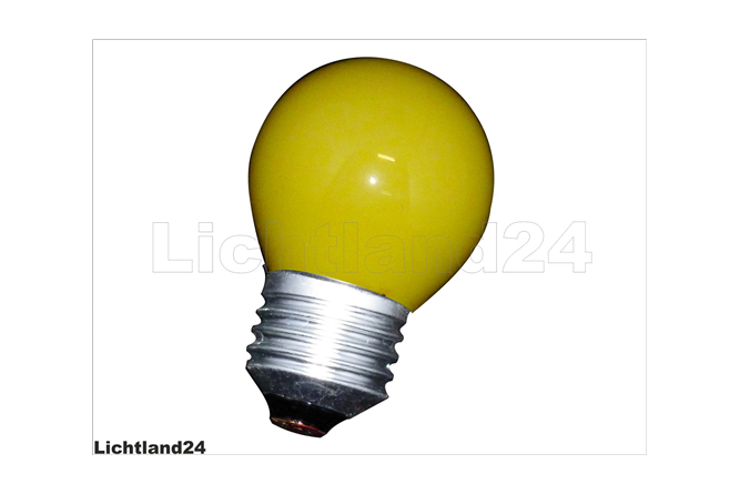 E27 - farbige Tropfen Glühlampen 25 Watt gelb