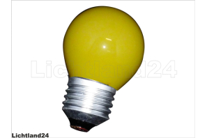 E27 - farbige Tropfen Glühlampen 25 Watt gelb