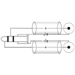 OMNITRONIC Adapterkabel 3,5 Klinke/2xCinch 3m sw