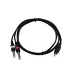OMNITRONIC Adapterkabel 3,5 Klinke/2xKlinke 1,5m sw