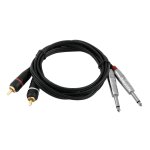 OMNITRONIC Adapterkabel 2xKlinke/2xCinch 6m sw