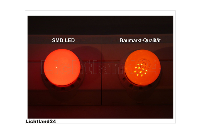 E27 - 1,0 Watt LED Color Ball - bunte Tropfenlampe - ROT (verglb. 15W)