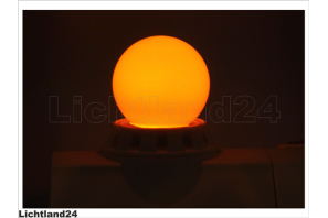 E27 - 1,0 Watt LED Color Ball - bunte Tropfenlampe - ORANGE (verglb. 15W)