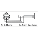 DAP XLR (w) auf Klinke (Stereo w) Adapter
