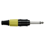 DAP 6,3 mm Klinkenstecker Mono Schwarz/Gelb