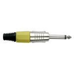 DAP 6,3 mm Klinkenstecker Mono Nickel Gelb