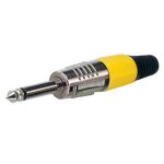 DAP 6,3 mm Klinkenstecker Mono Nickel Gelb