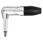 DAP 6,3 mm Klinkenstecker gewinkelt Mono Nickel schwarz