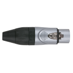 DAP XLR-Buchse 3-polig, Nickel, schwarze Kappe
