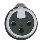 DAP XLR-Buchse 3-polig, Nickel, schwarze Kappe