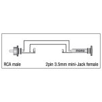 DAP - XGA04 - Adapter RCA Stecker auf 3,5 mm Klinke